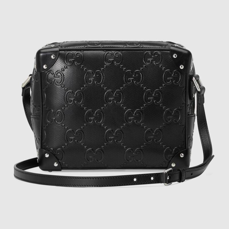 Gucci GG Embossed Shoulder Bag 626363 Black